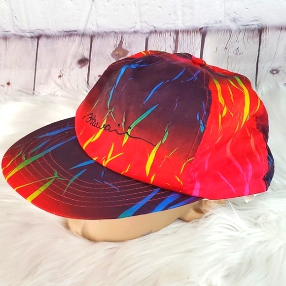 Vintage 80s Hawaii Volcano Lava Tropical Adjustable Snapback Hat Cap Unisex - Picture 10 of 15